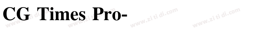 CG Times Pro字体转换